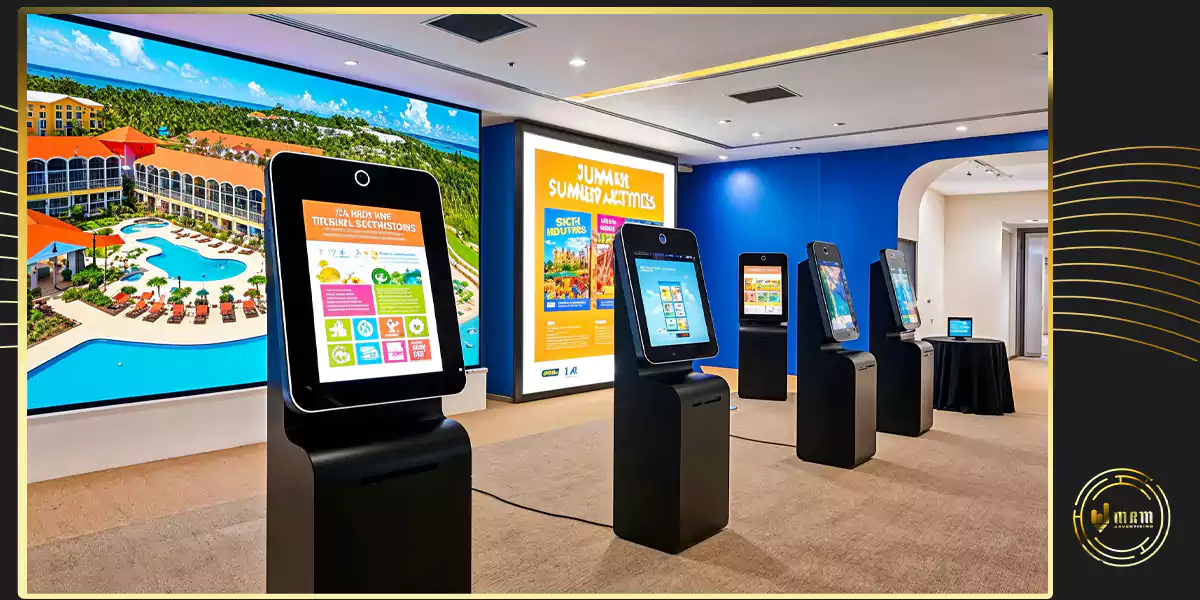 Interactive digital kiosks as part of innovative exhibition designs in Dubai